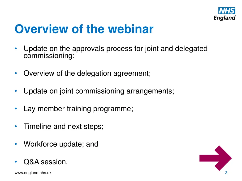 overview of the webinar