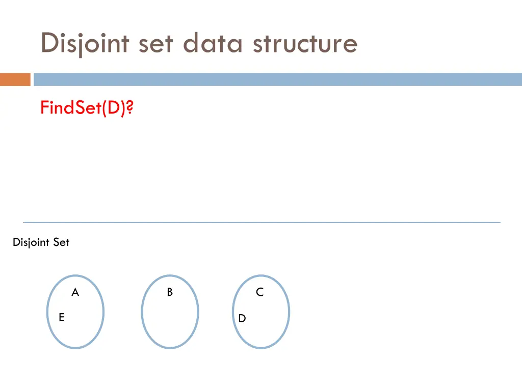 disjoint set data structure 7