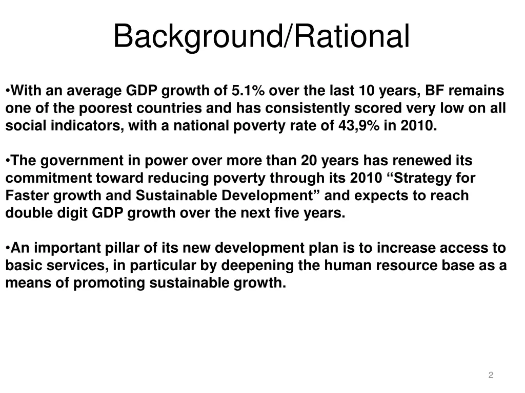 background rational