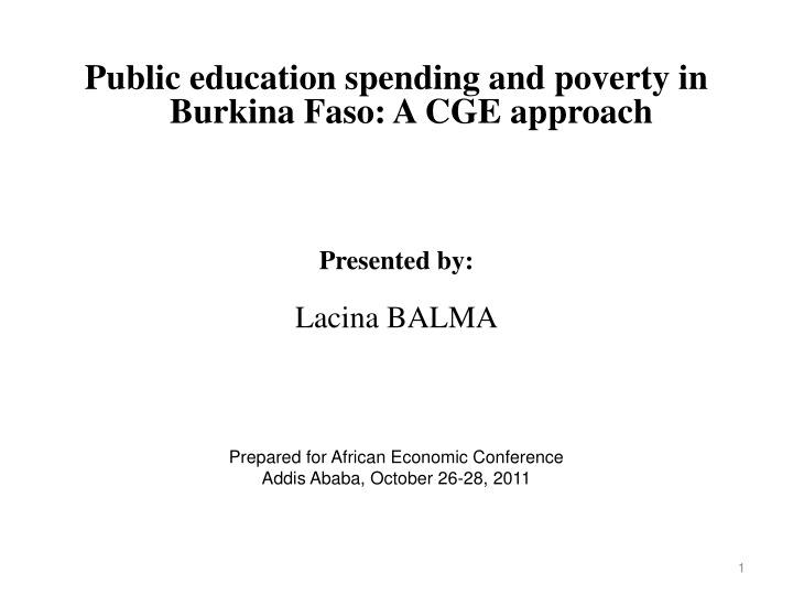 public education spending and poverty in burkina