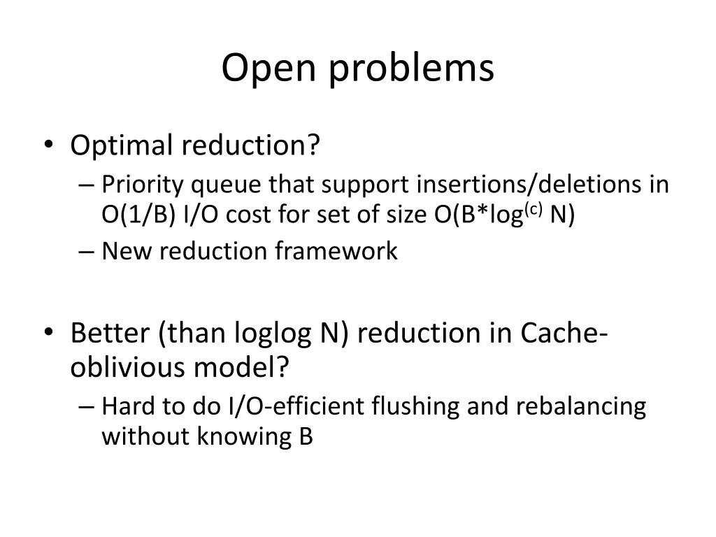open problems