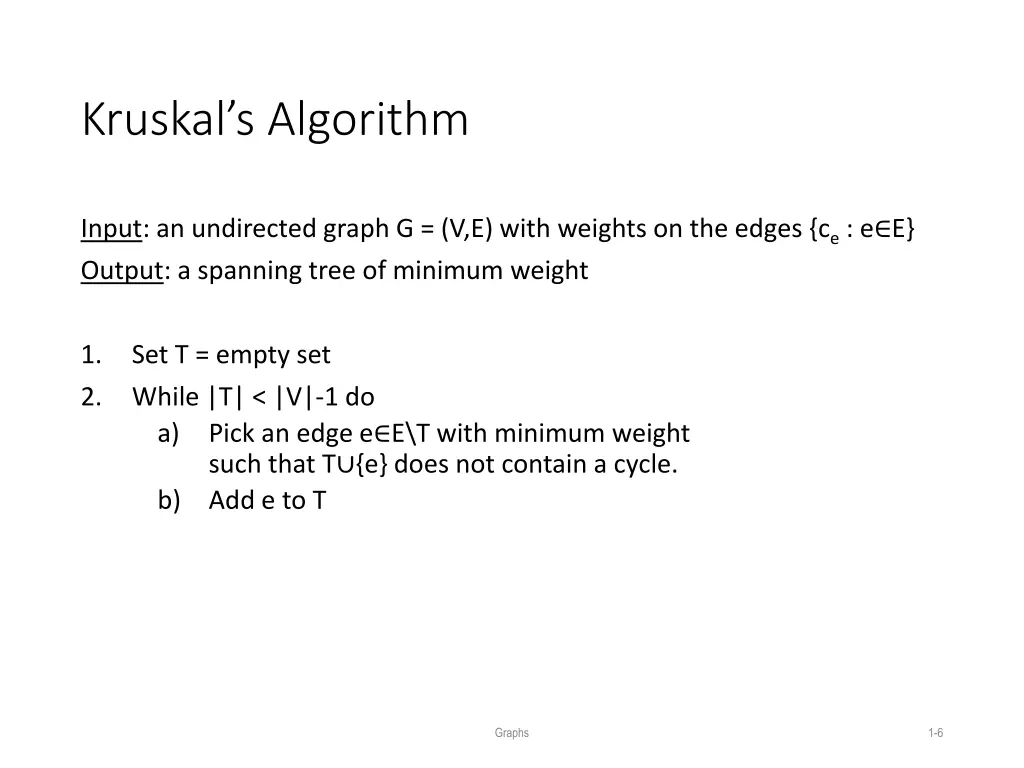 kruskal s algorithm