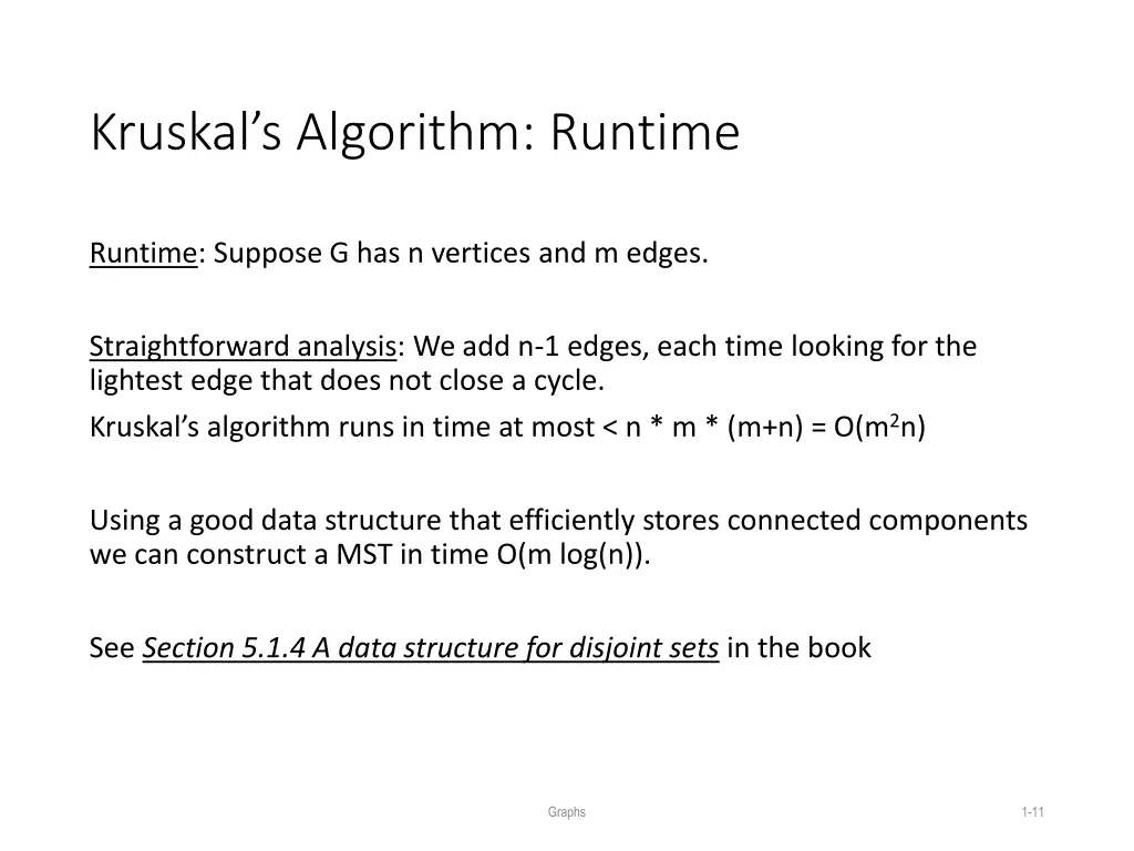 kruskal s algorithm runtime