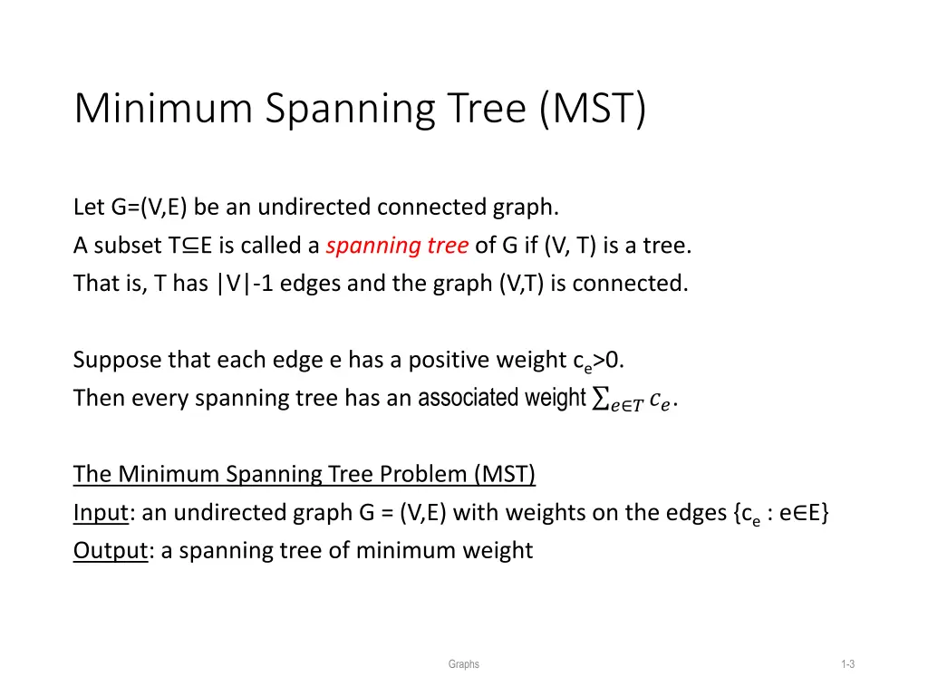 minimum spanning tree mst
