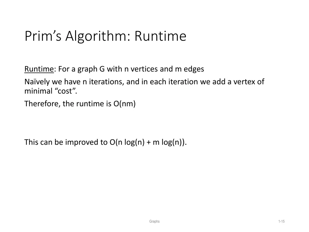 prim s algorithm runtime