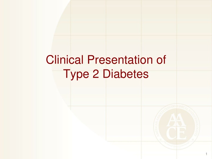 clinical presentation of type 2 diabetes