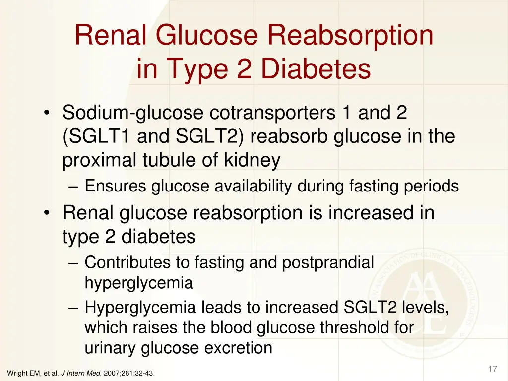 renal glucose reabsorption in type 2 diabetes