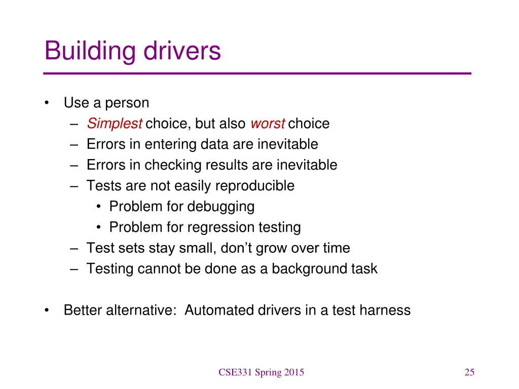 building drivers