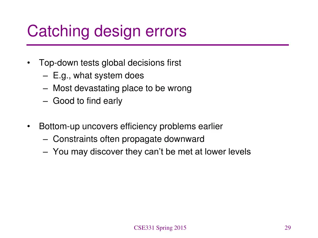 catching design errors
