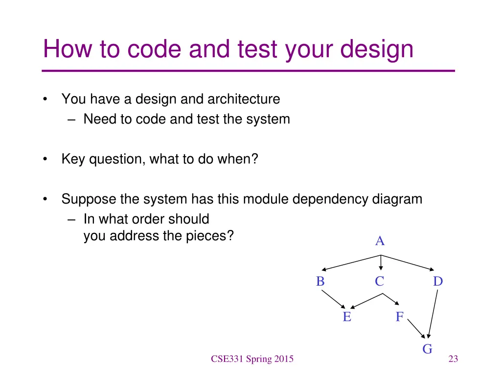 how to code and test your design