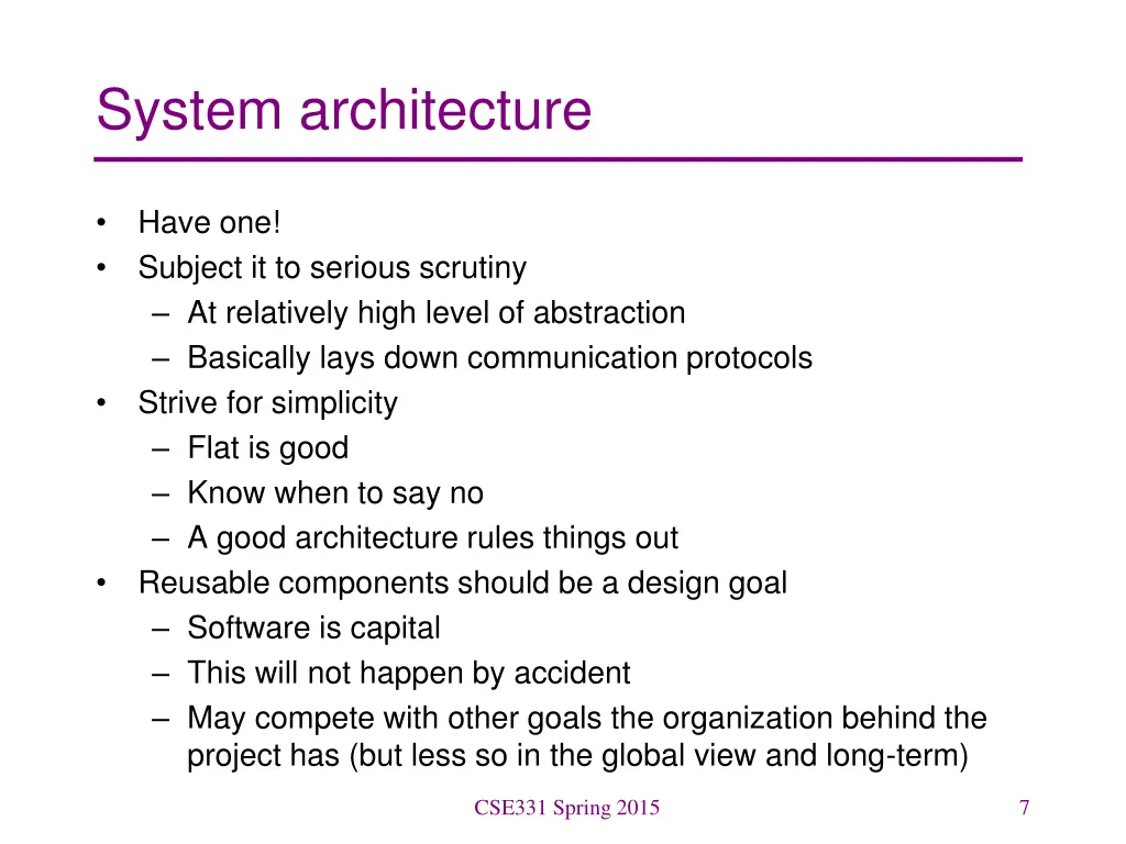 system architecture