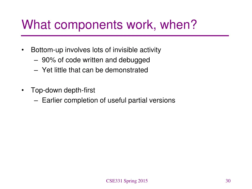 what components work when