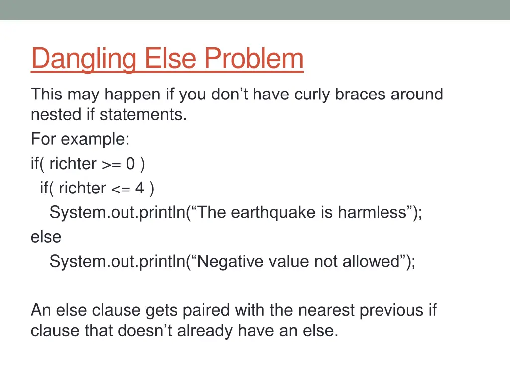 dangling else problem