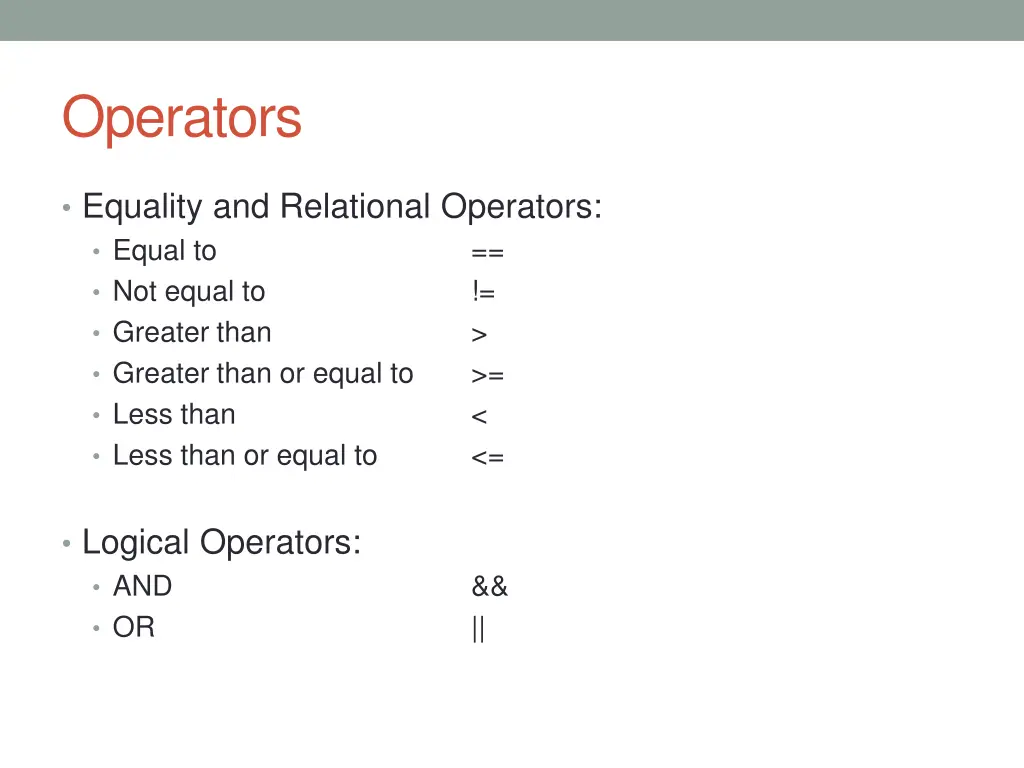 operators 2