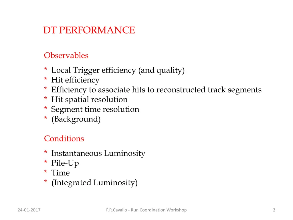 dt performance