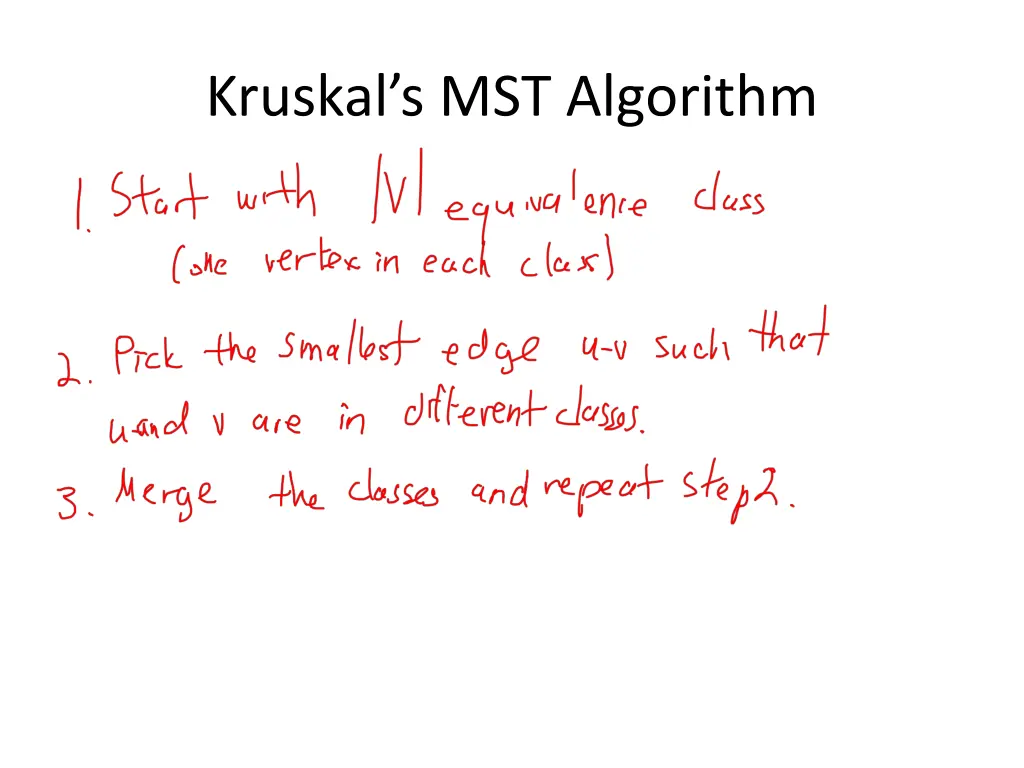 kruskal s mst algorithm