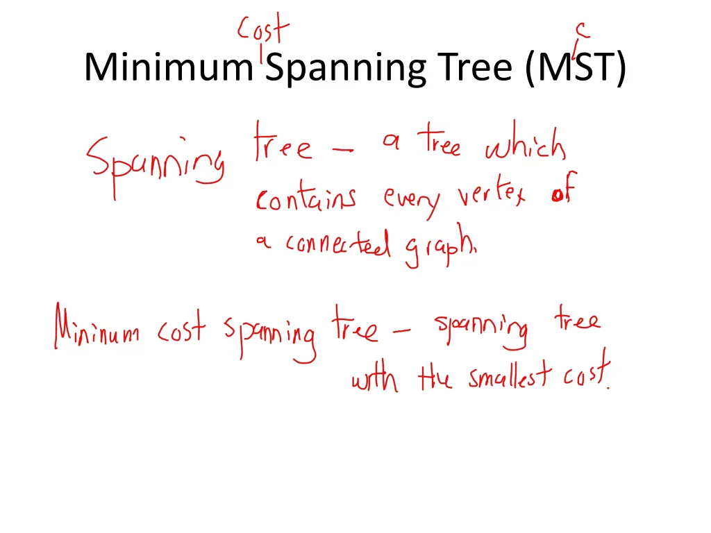 minimum spanning tree mst