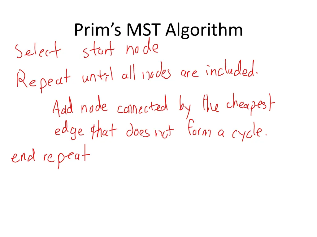 prim s mst algorithm