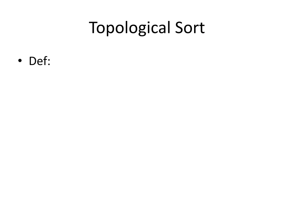 topological sort