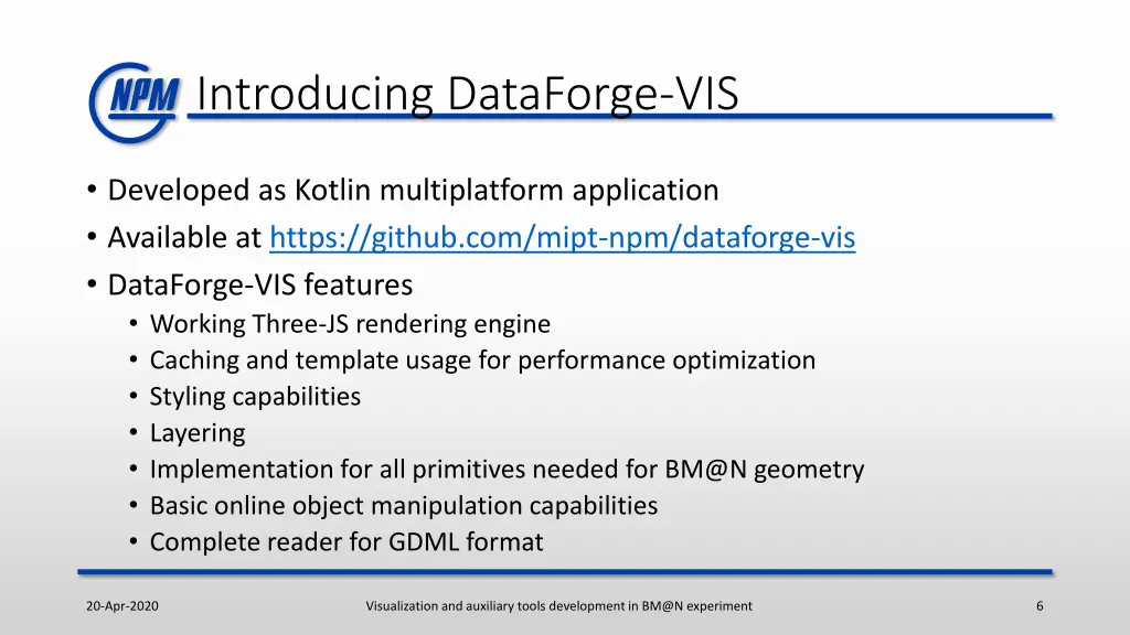 introducing dataforge vis