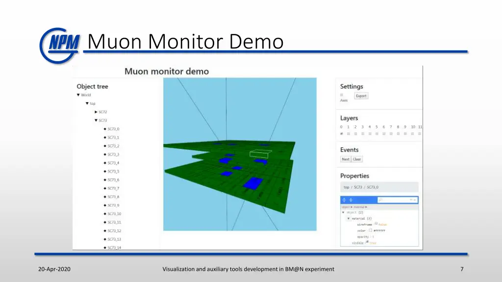 muon monitor demo