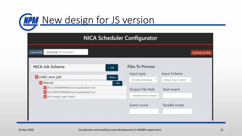 new design for js version