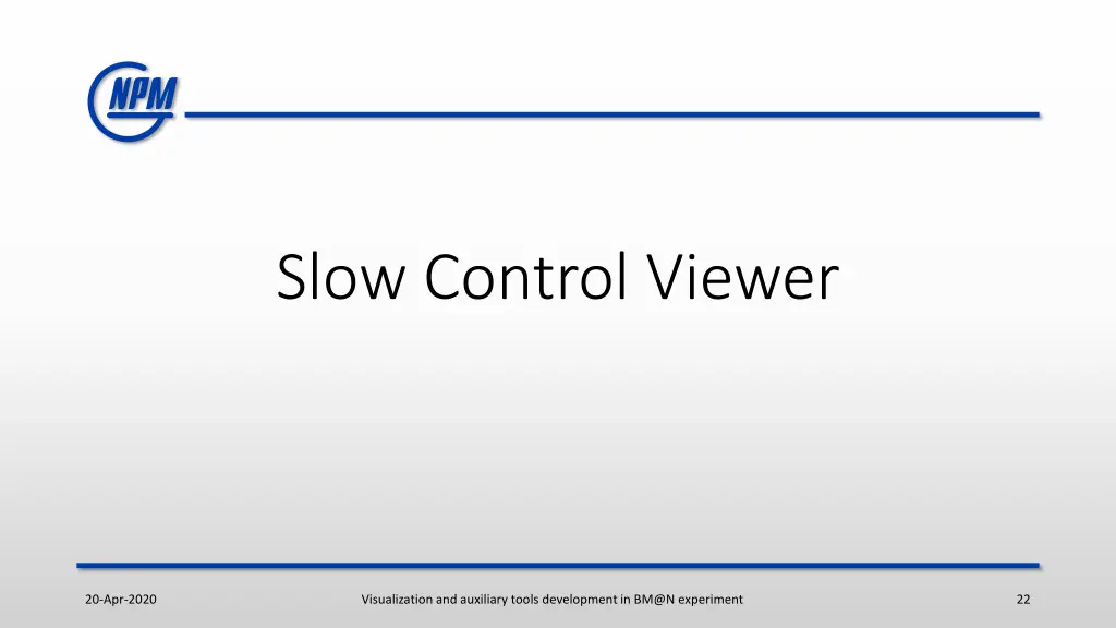 slow control viewer