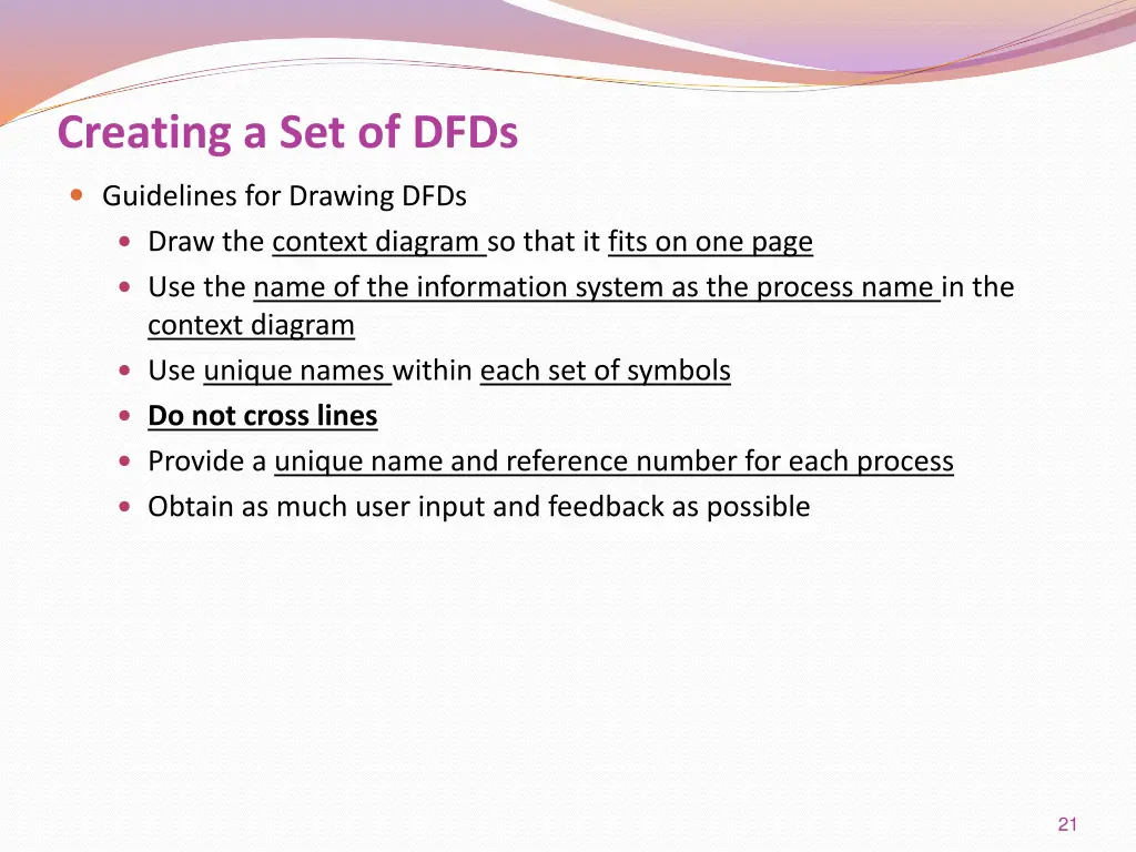 creating a set of dfds 1