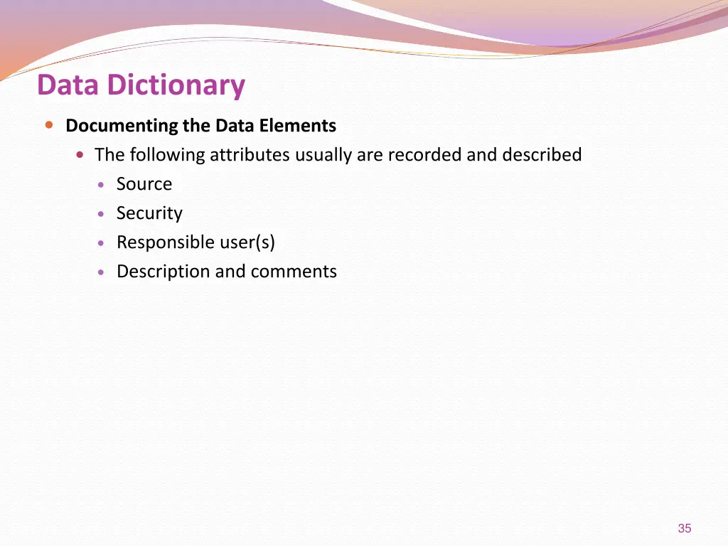 data dictionary 5