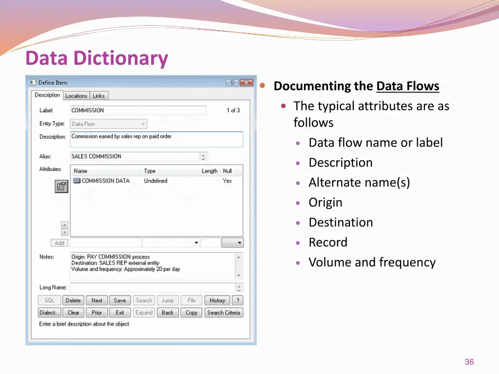 data dictionary 6