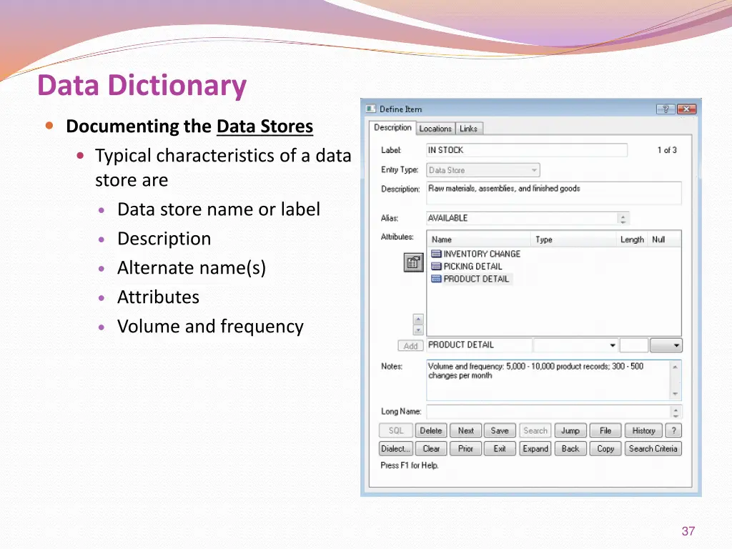 data dictionary 7