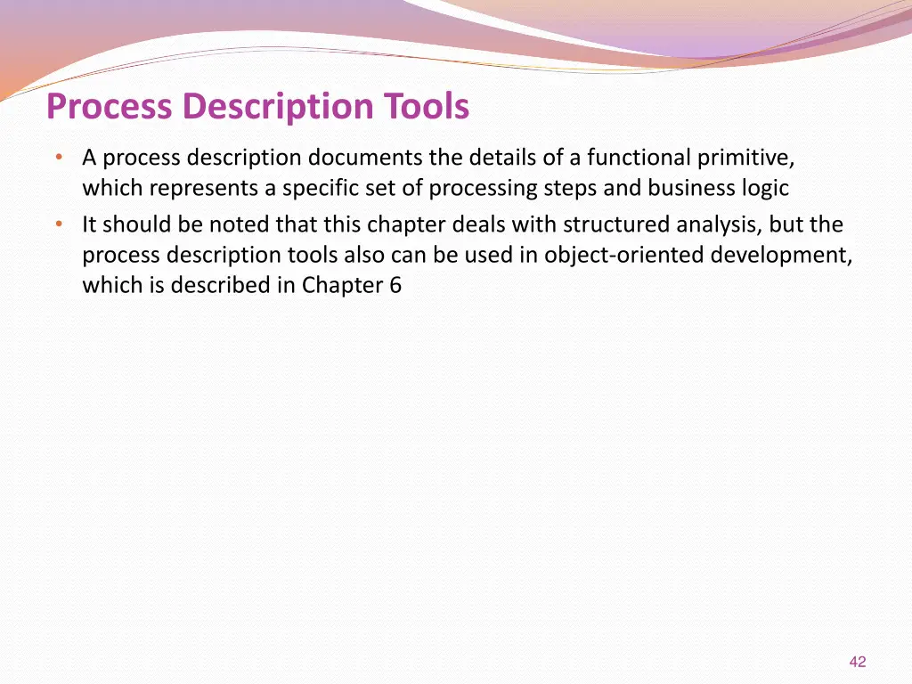 process description tools