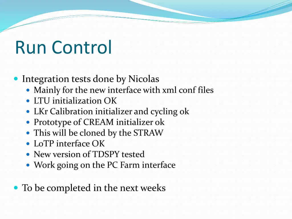 run control
