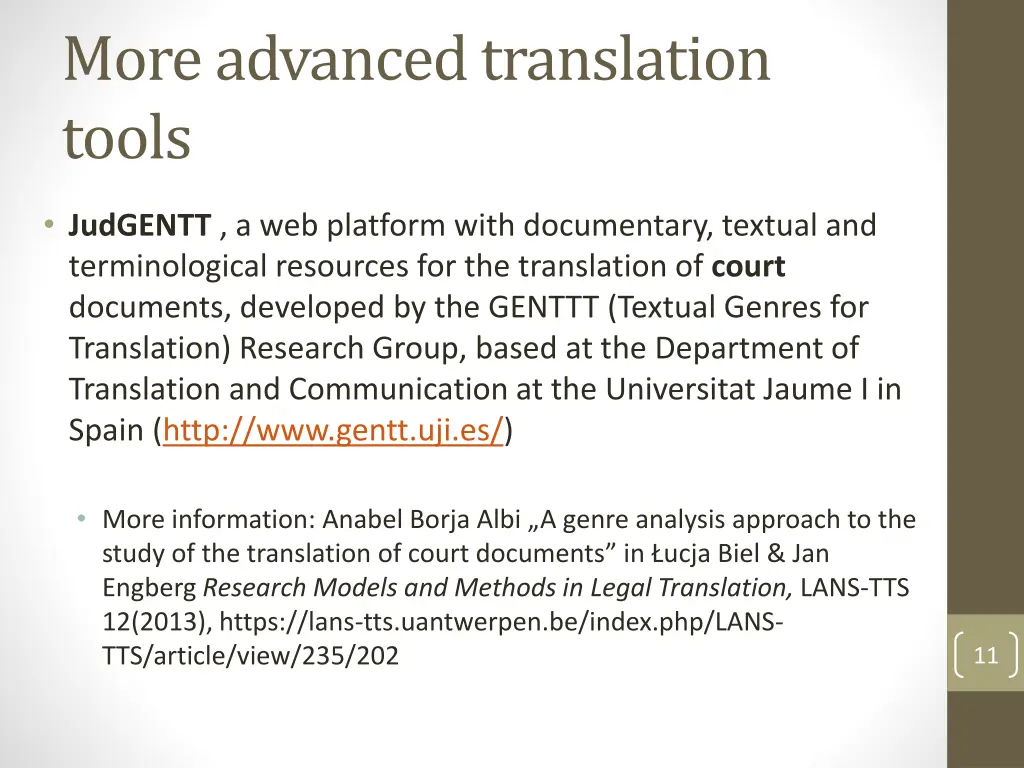 more advanced translation tools