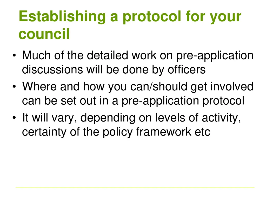 establishing a protocol for your council much