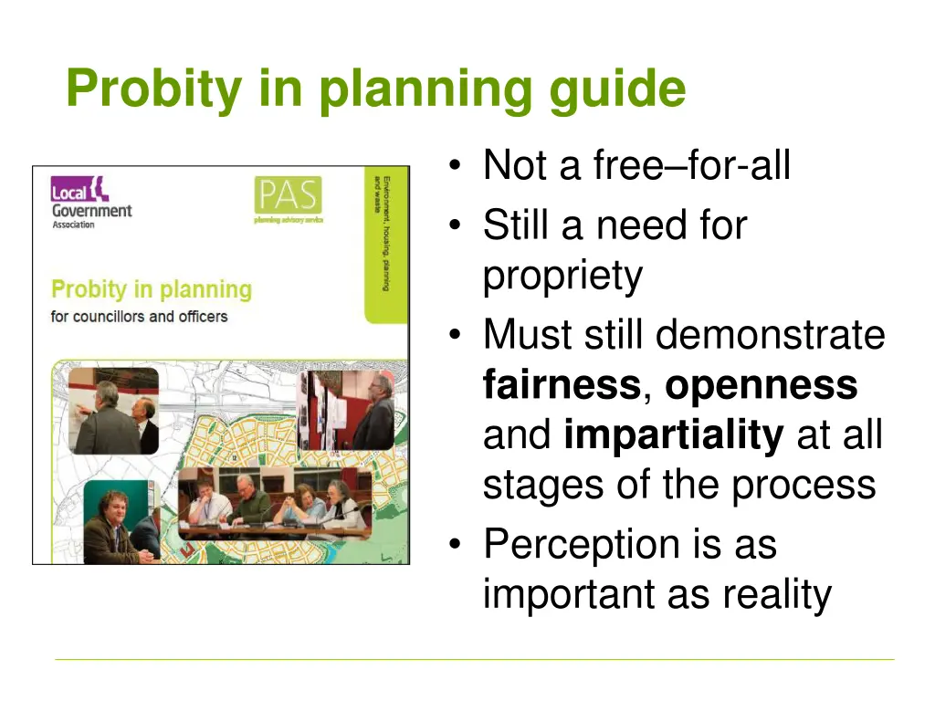 probity in planning guide