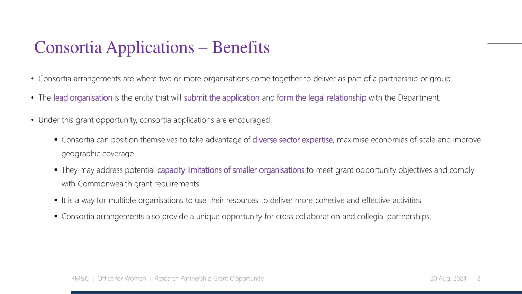 consortia applications benefits