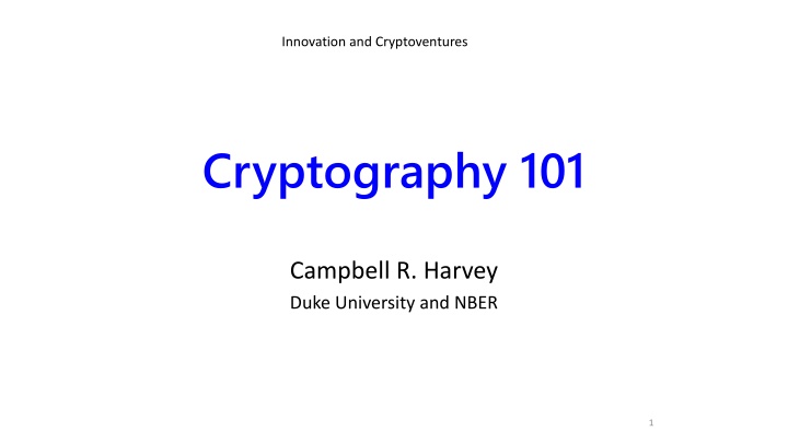 innovation and cryptoventures