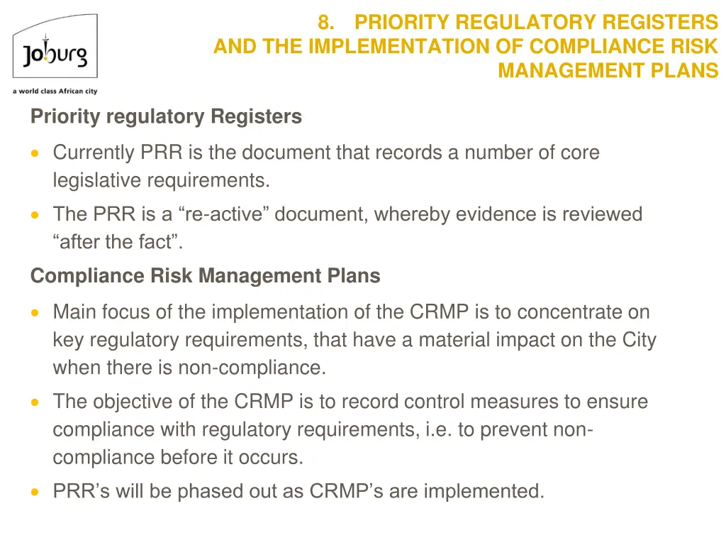 priority regulatory registers
