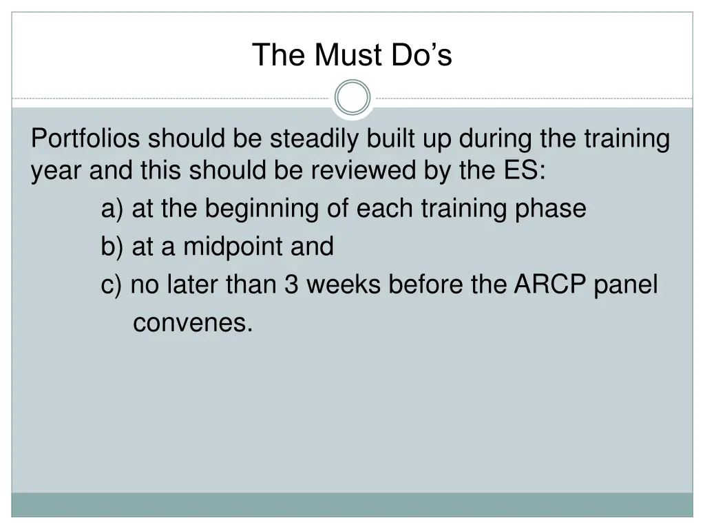 the must do s