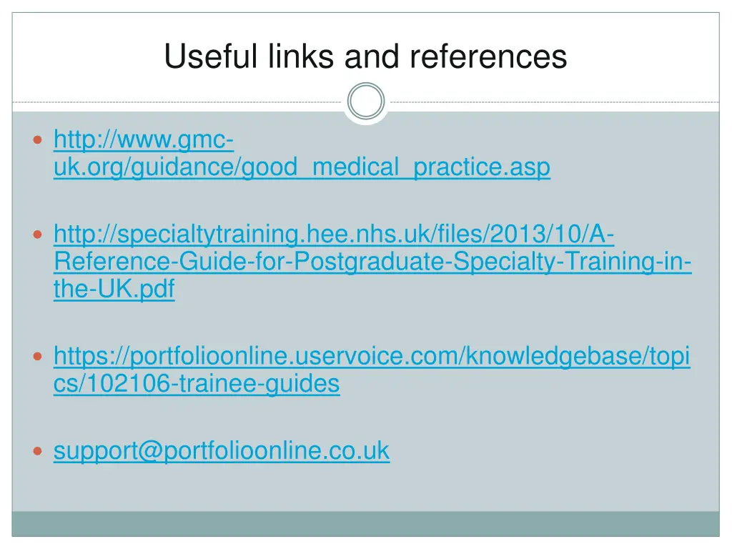 useful links and references