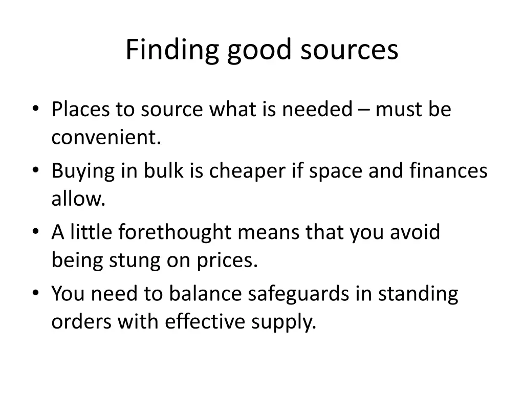 finding good sources