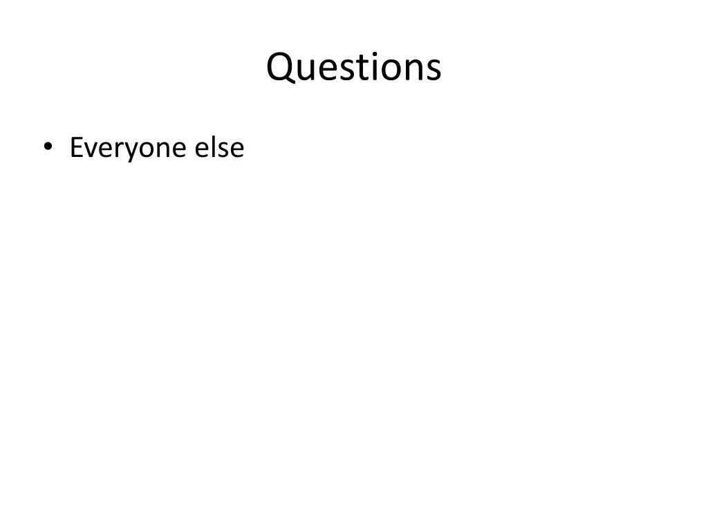 questions