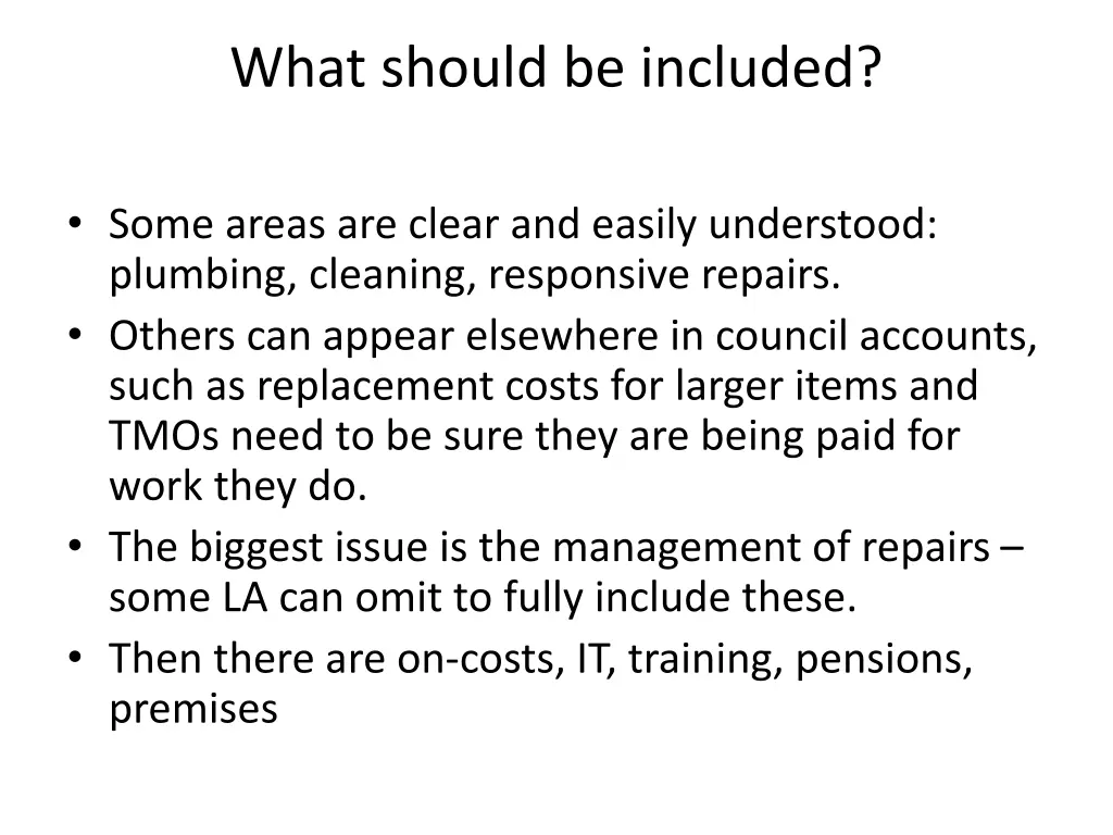 what should be included