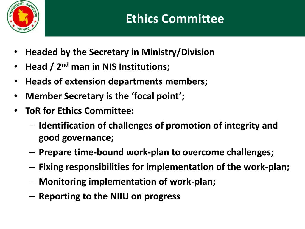 ethics committee