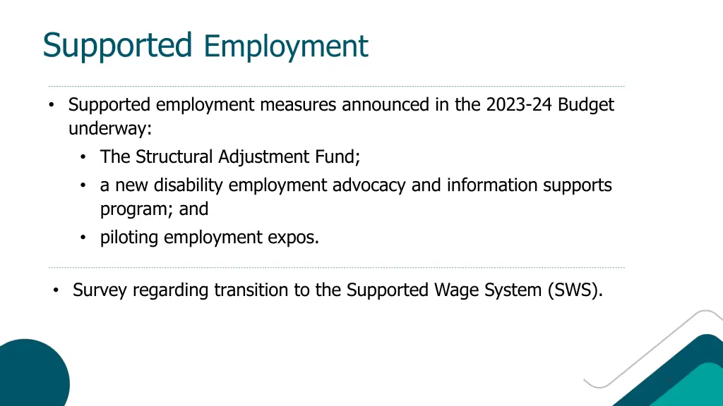 supported employment