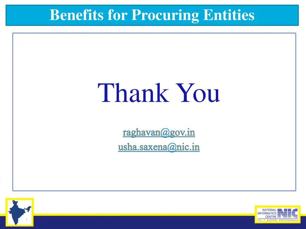 benefits for procuring entities 1