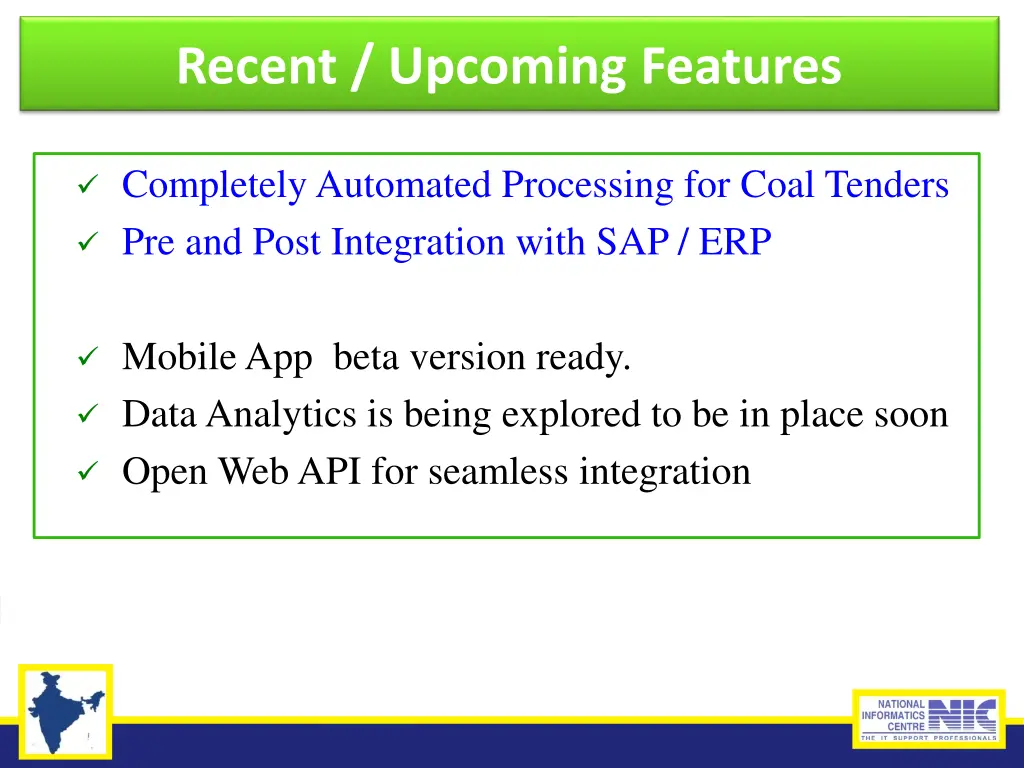 recent upcoming features
