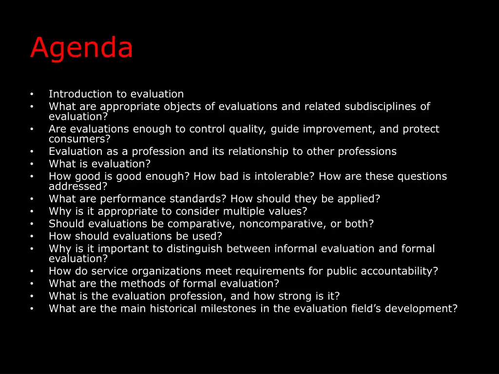 agenda