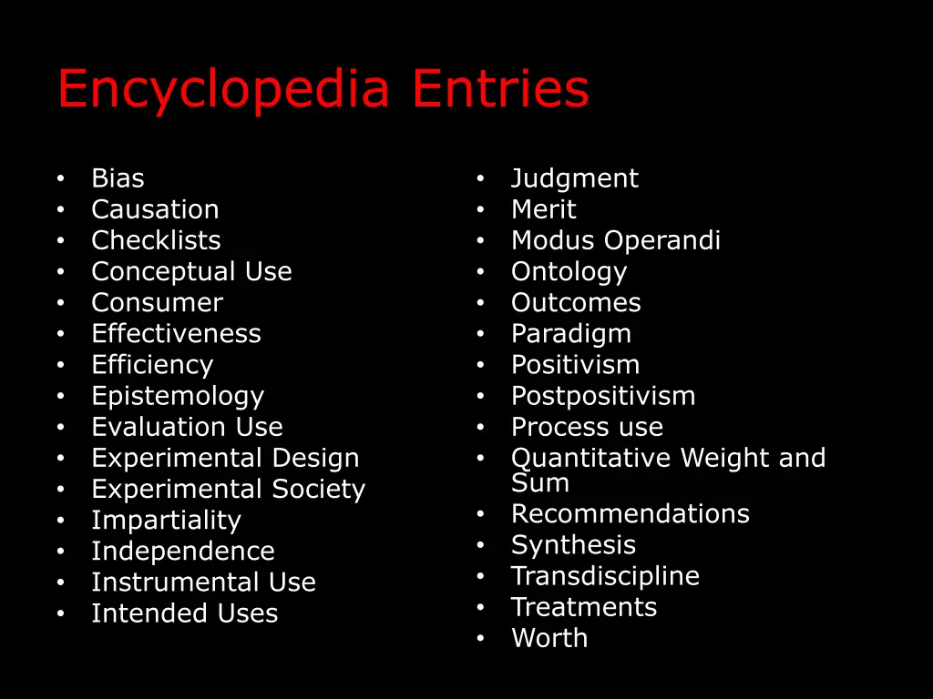encyclopedia entries